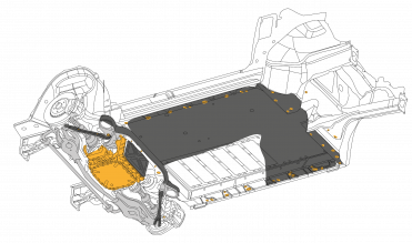 Potential underbody protection for a battery-electric vehicle
